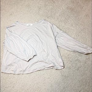 Silver shirt w/ bell sleeves